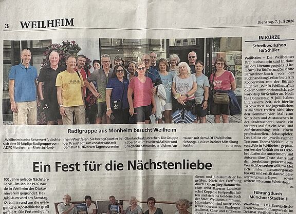 Zeitungsartikel aus Weilheim