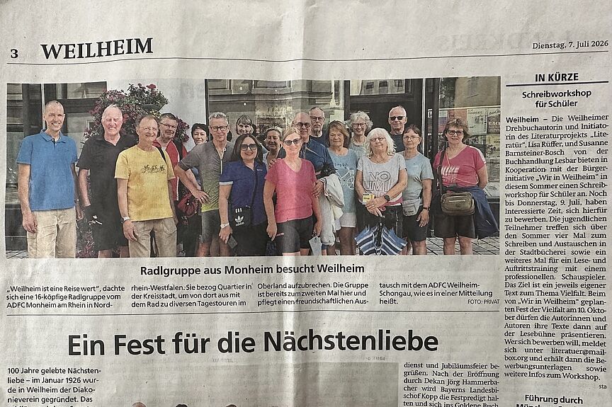 Zeitungsartikel aus Weilheim Zeitungsartikel aus Weilheim