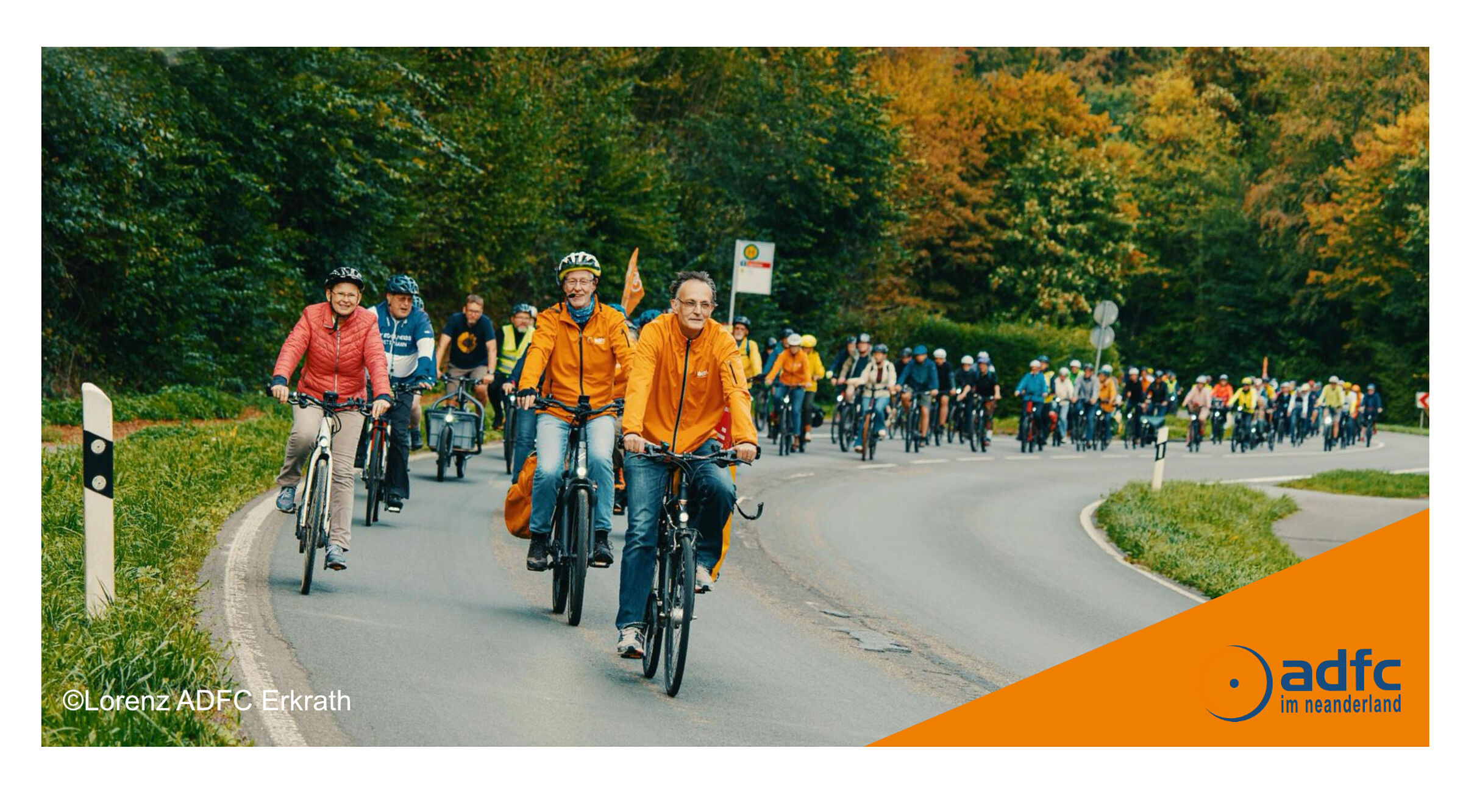 Radler fahren durch das Neandertal