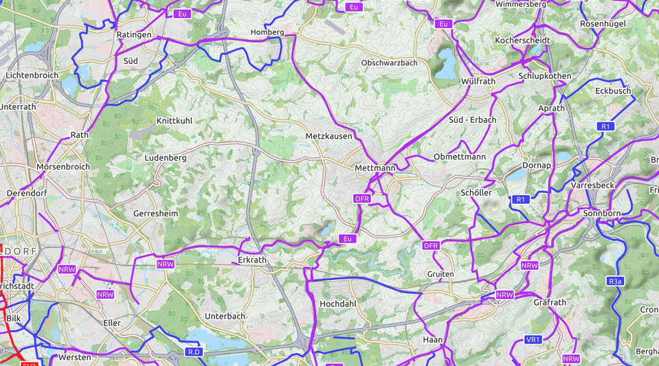 Radwegenetz Kreis Mettmann Radwegenetz Kreis Mettmann