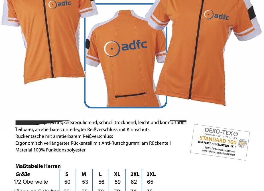 Funktionstrikot mit Voll-Reißverschluss Funktionstrikot mit Voll-Reißverschluss